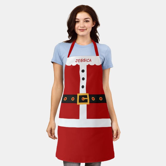 Santa Claus Costume Merry Christmas All-Over Print Apron (Worn)