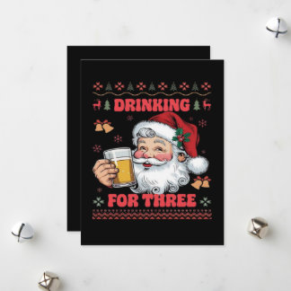 Santa Claus Couple Chirstmas Holiday Card