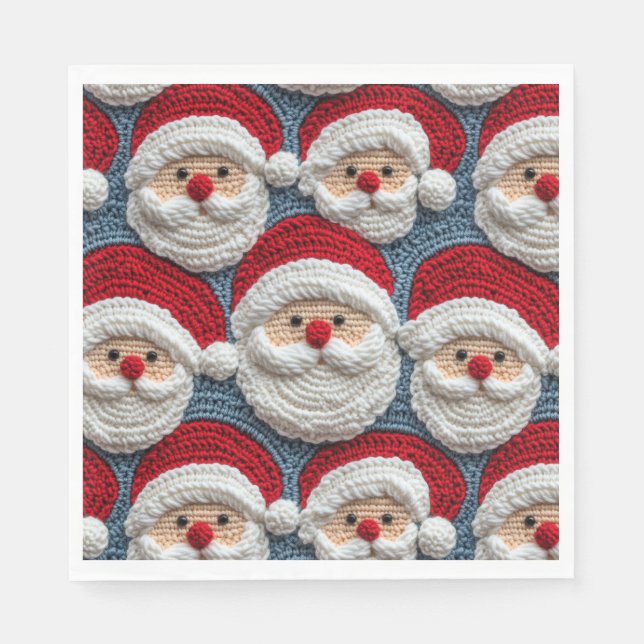 Santa Claus crochet pattern Napkin (Front)