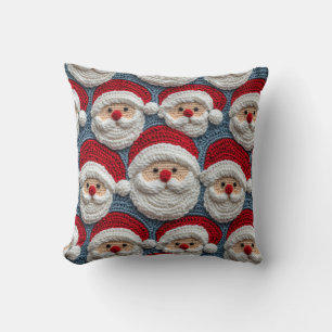 Santa Claus crochet pattern Throw Pillow