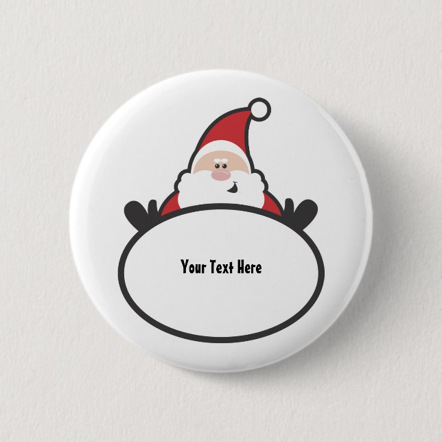 Santa Claus (customizable) 2 Inch Round Button (Front)