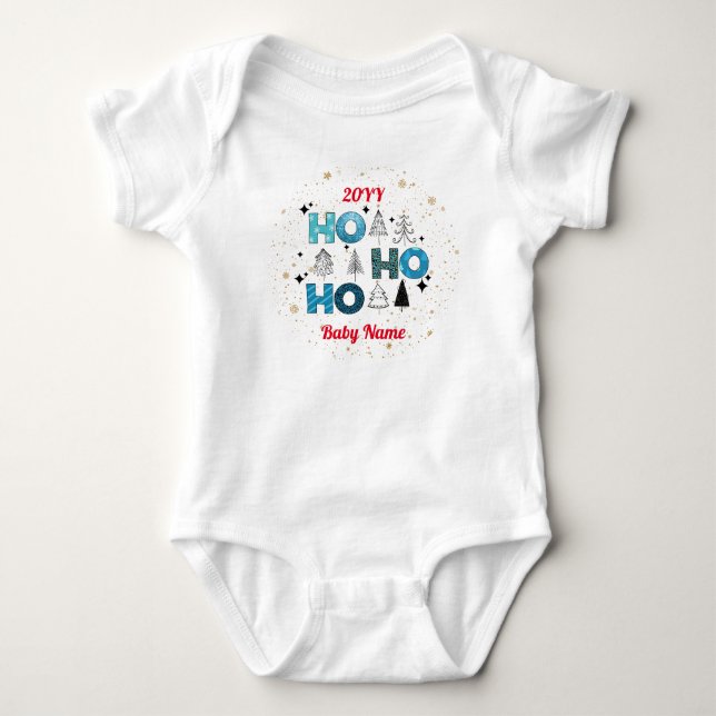 Santa Claus Customize Baby Bodysuit (Front)