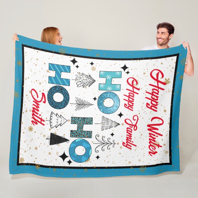 Santa Claus Customize Fleece Blanket (In Situ)