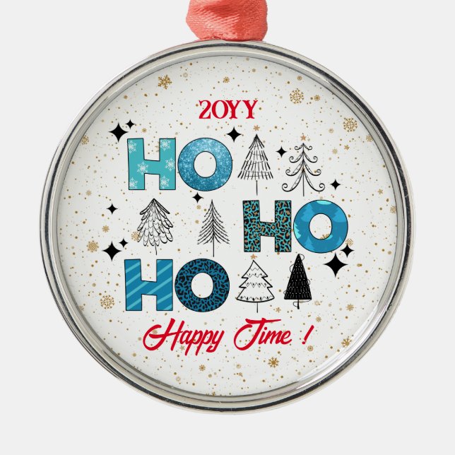 Santa Claus Customize Metal Ornament (Front)