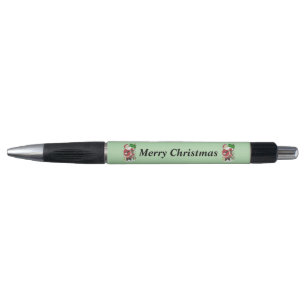 Santa Claus Cute Animals Merry Christmas Pen