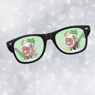 Santa Claus Cute Animals Merry Christmas Retro Sunglasses