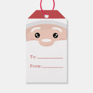 Santa Claus Cute Modern Christmas Personalized Gift Tags