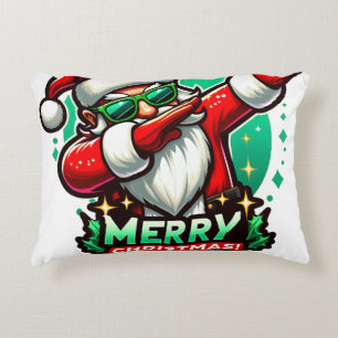 Santa Claus dabbing Christmas style Accent Pillow