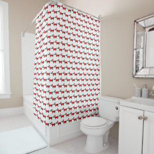 Santa Claus Dachshund Shower Curtain