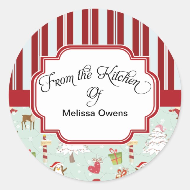 Santa Claus De la cuisine de Baking Stickers (Devant)