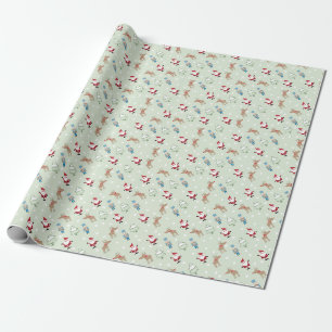 Santa claus decor wrapping paper