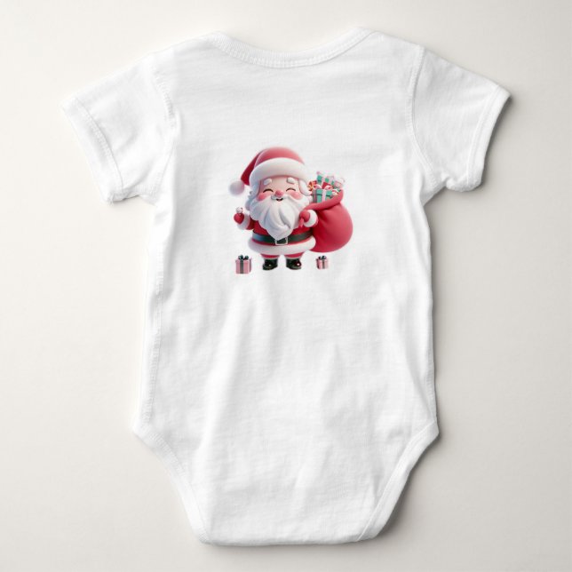 Santa claus design baby bodysuit (Back)
