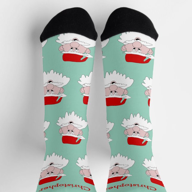Santa Claus Design Christmas Socks (Top)