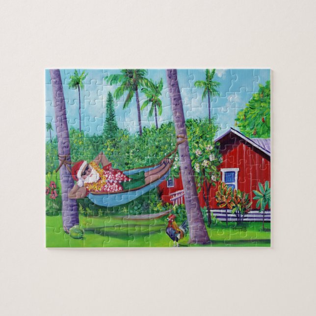 Santa Claus d'Hawaii Mele Kalikimaka Jigsaw Puzzle (Horizontal)