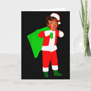 Santa Claus Donald Trump Funny Christma Ugly Xmas  Card