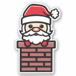Santa Claus Down the Chimney Cartoon