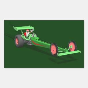 Santa Claus Drag Race Sticker