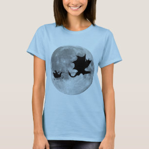 Santa Claus Dragon Rider Sleigh Ride T-Shirt