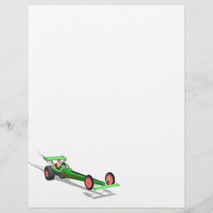 Santa Claus Driving A Dragster