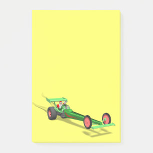 Santa Claus Driving A Dragster Post-it Notes
