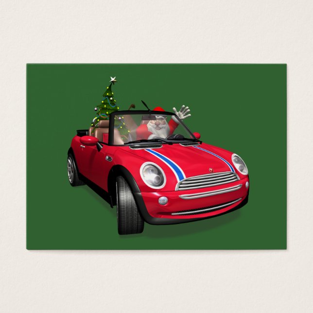 Santa Claus Driving A Mini (Front)