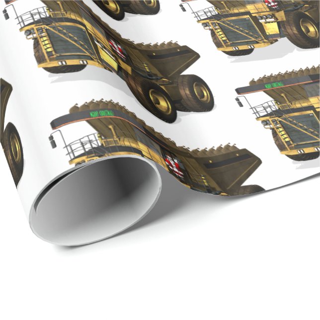 Santa Claus Dump Truck Operator Wrapping Paper (Roll Corner)