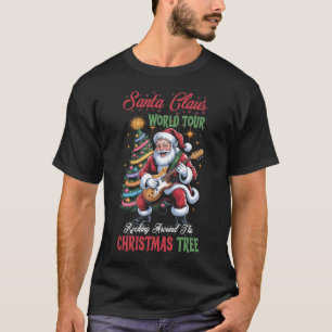 Santa Claus Electric Guitar Rock Christmas Music H T-Shirt
