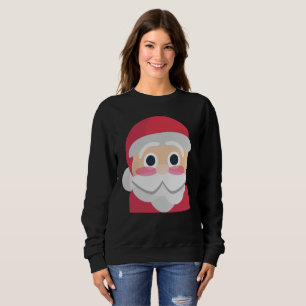 santa claus emoji femmes sweatshirt