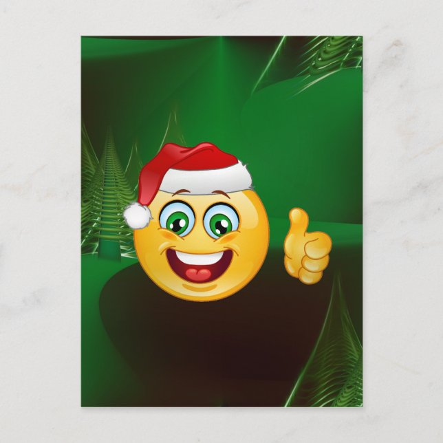 santa claus emojis holiday postcard (Front)