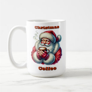 Santa Claus Enjoying a Cozy Drink on a Winter Day Coffee Mug