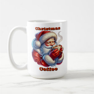 Santa Claus Enjoying a Warm Drink on a Winter Day Coffee Mug