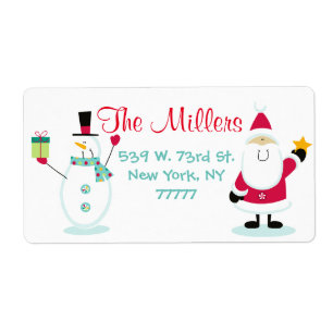 Santa Claus et Snowman Christmas Retours Adresse