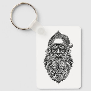 Santa Claus face ornament Keychain