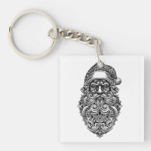 Santa Claus face ornament  Keychain