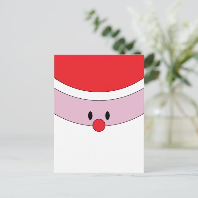 Santa Claus Face Postcard (Standing Front)
