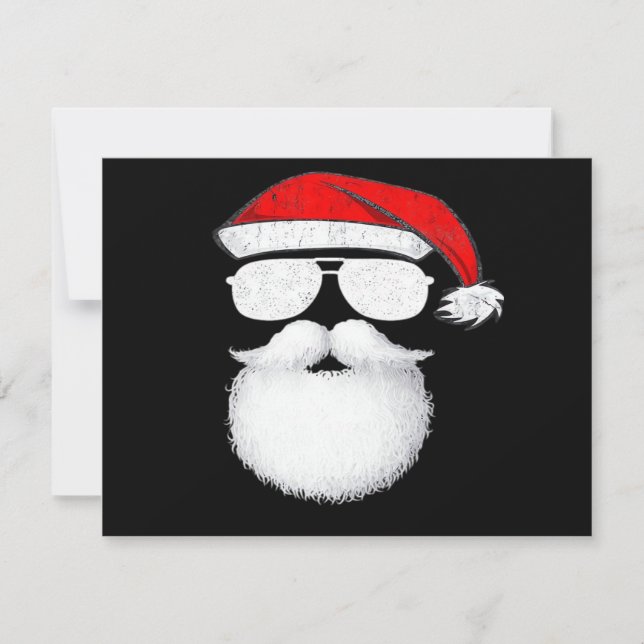 Santa Claus Face Sunglasses With Hat Beard Christm (Front)