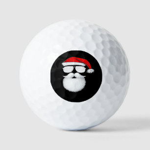 Santa Claus Face Sunglasses With Hat Beard Christm Golf Balls