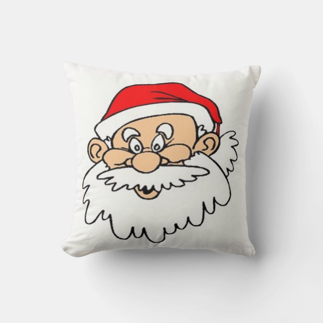 SANTA CLAUS FACE THROW PILLOW (Front)