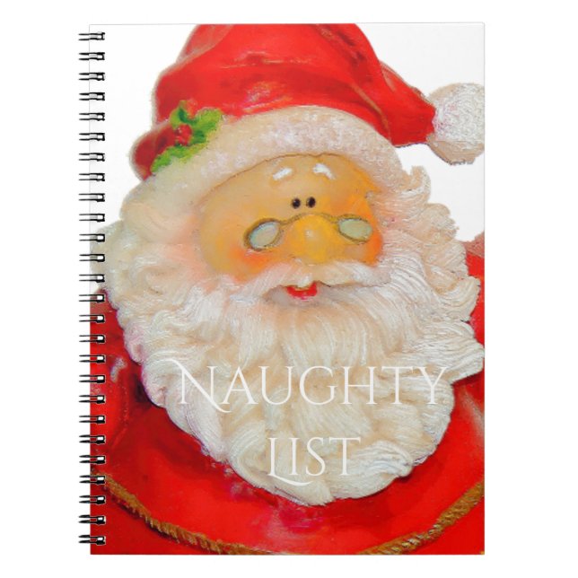 Santa Claus Father Christmas Naughty List Notebook (Front)