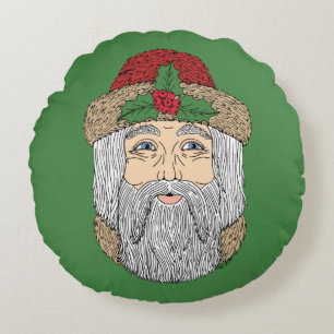 Santa Claus/Father Christmas  Round Pillow