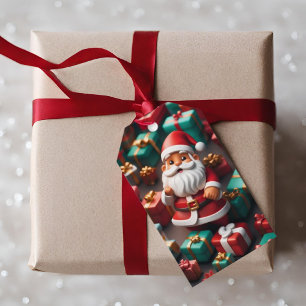 Santa Claus Figure Christmas Holiday Gift Tag