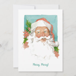 Santa Claus Flat Greeting Card