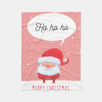 Santa Claus Fleece Blanket by dreamlikeachildstore