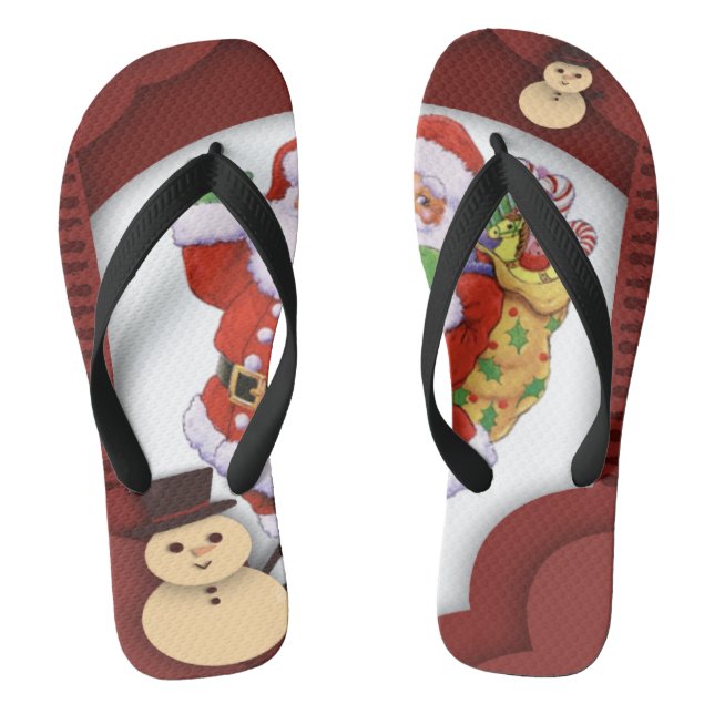 Santa Claus  Flip Flops (Footbed)