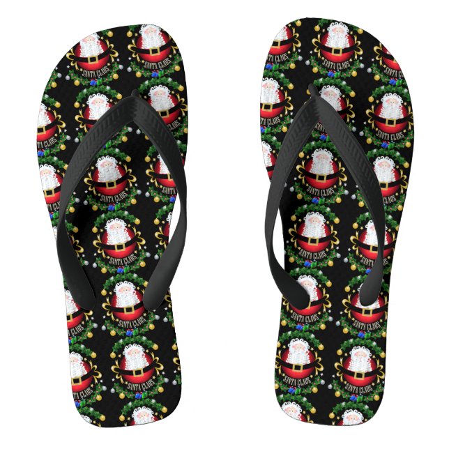 Santa Claus Flip Flops (Footbed)