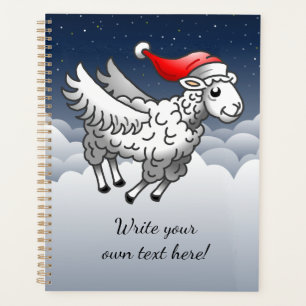 Santa Claus Flying Christmas Sheep Planner