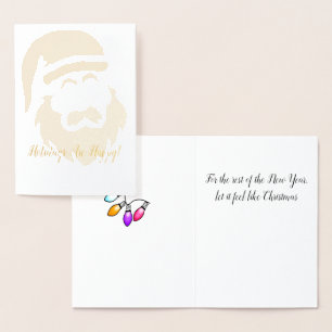 Santa Claus Foil Holiday Cards