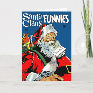 Santa Claus Funnies Holiday Card