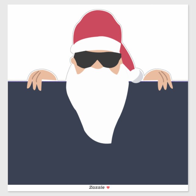SANTA CLAUS FUNNY CAR DECAL STICKER (Feuille)