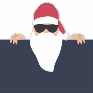 SANTA CLAUS FUNNY CAR DECAL STICKER